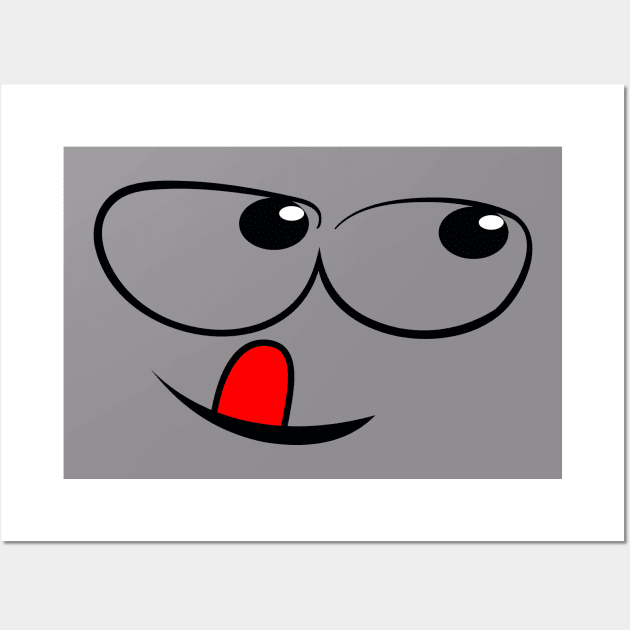 Shoppers Daddy Funny Face Cartoon Wall Art by ravijhag